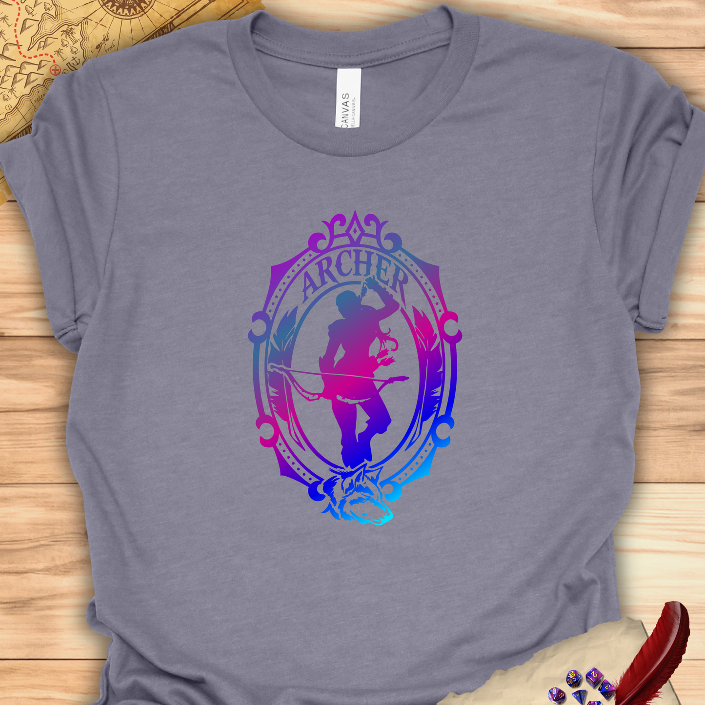 Archer Emblem - T-Shirt Multicolour purple