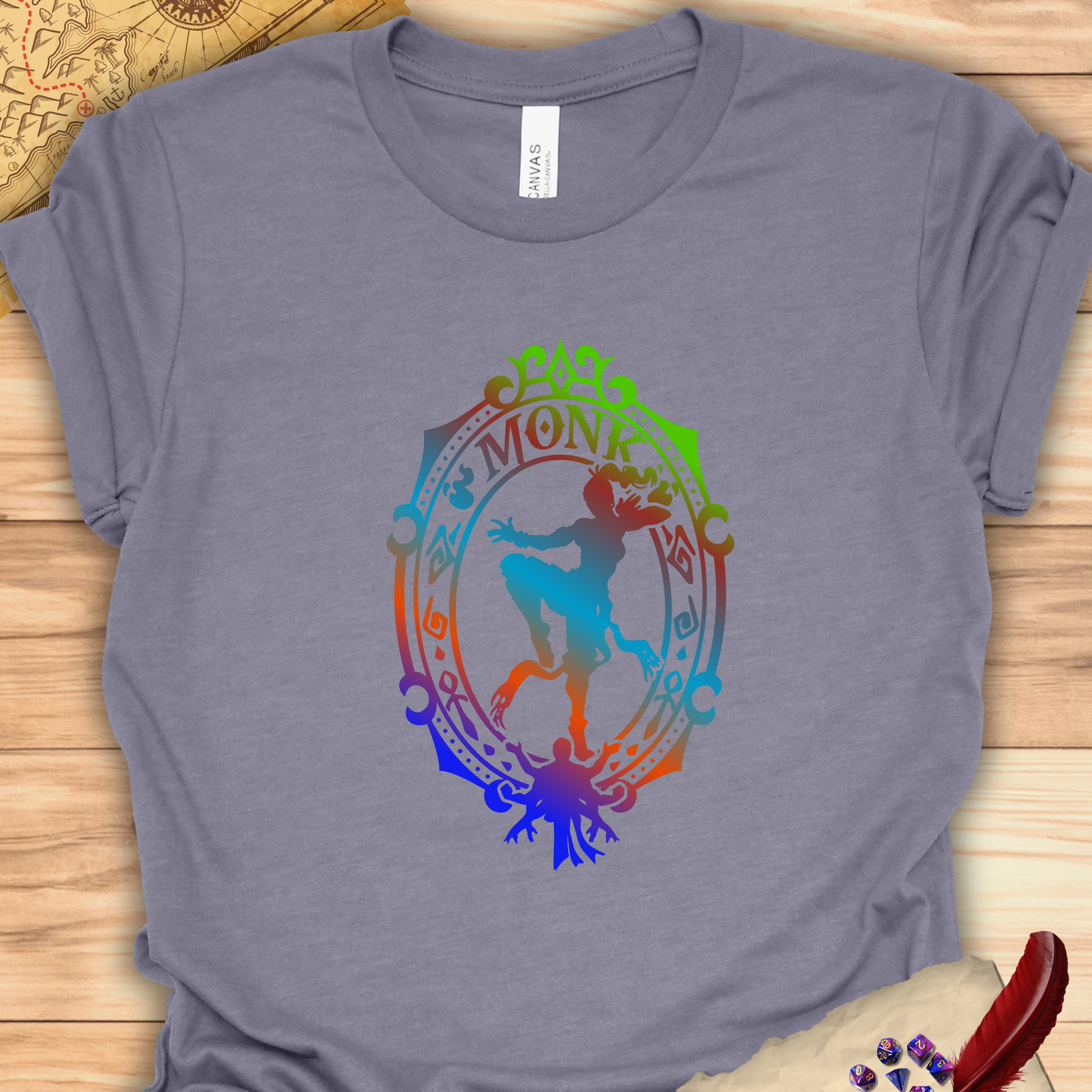 Monk 2 Emblem - T-Shirt Multicolour green