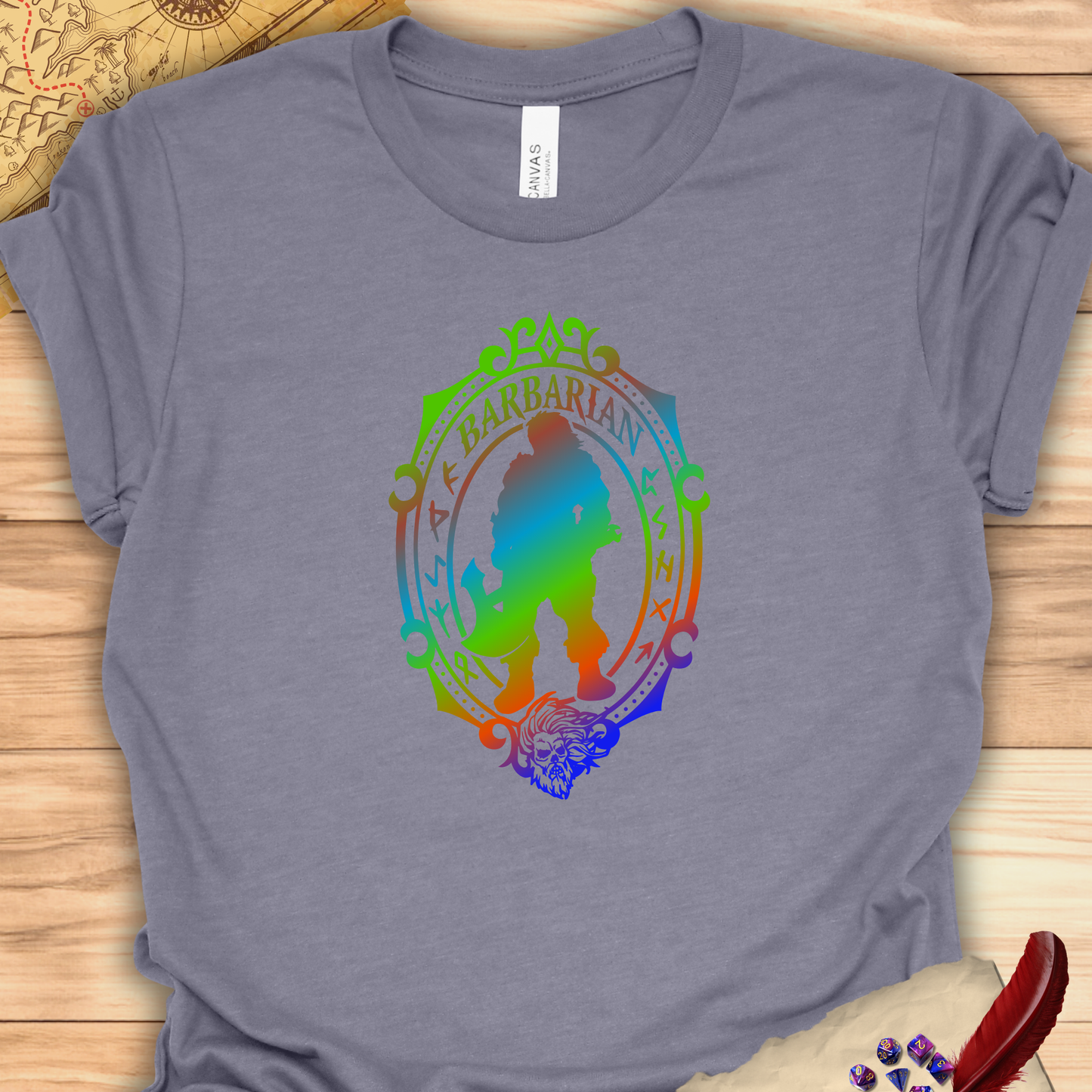 Barbarian Emblem - T-Shirt Multicolour green