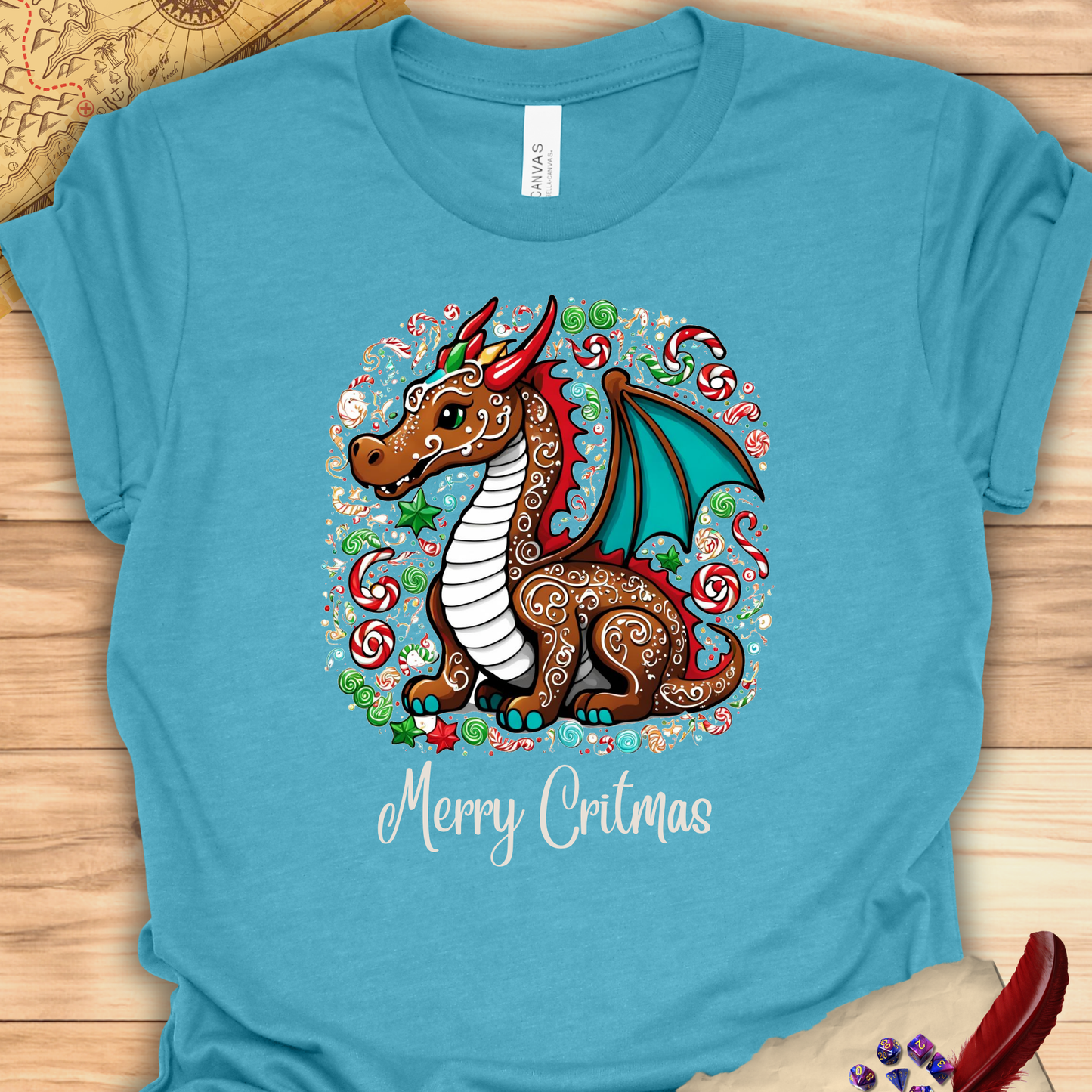 Merry Critmas - Gingerbread Dragon cookie