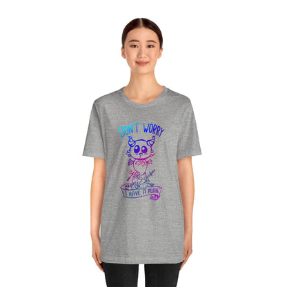 Don't worry I have a plan - Carme T-shirt Multicolour purple