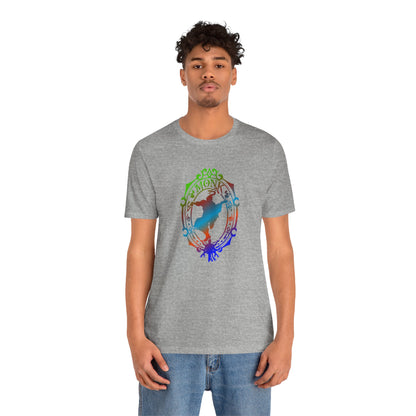 Monk Emblem - T-Shirt Multicolour green