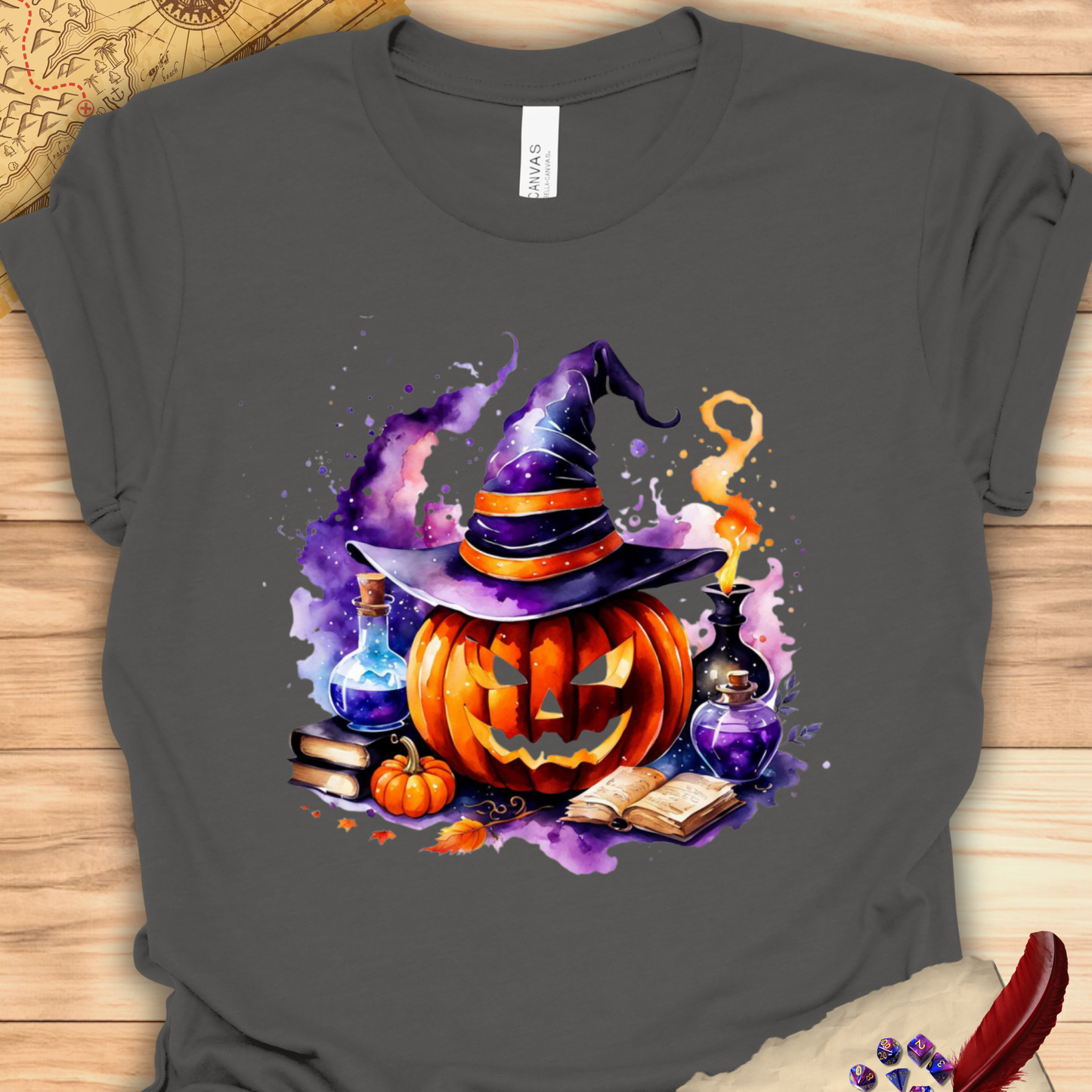 Pumpkin with Witches Hat