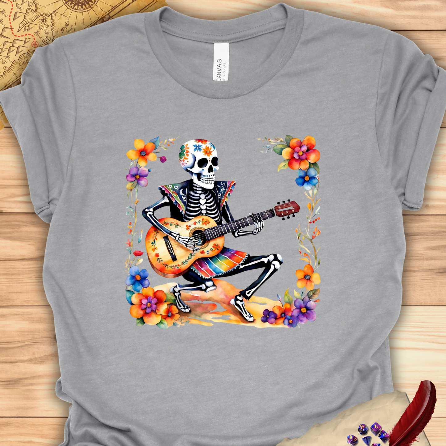 Día de los Muertos bard - Day of the Dead T-shirt