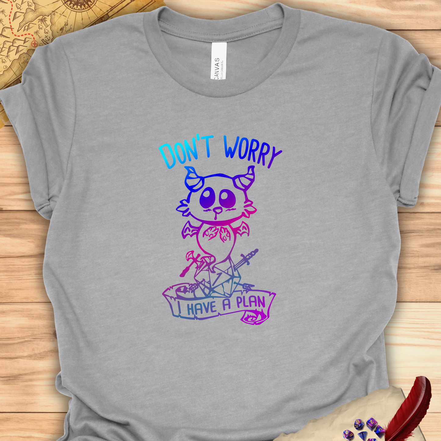 Don't worry I have a plan - Carme T-shirt Multicolour purple