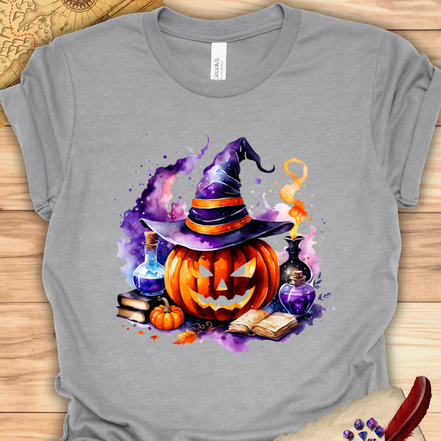 Pumpkin with Witches Hat