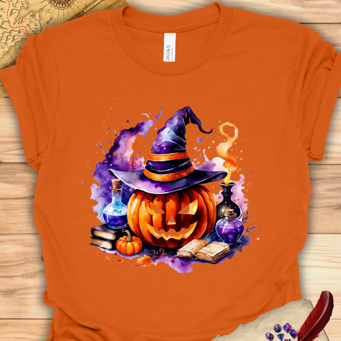 Pumpkin with Witches Hat