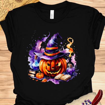 Pumpkin with Witches Hat