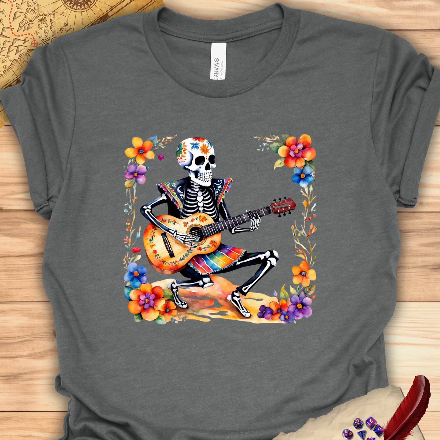 Día de los Muertos bard - Day of the Dead T-shirt