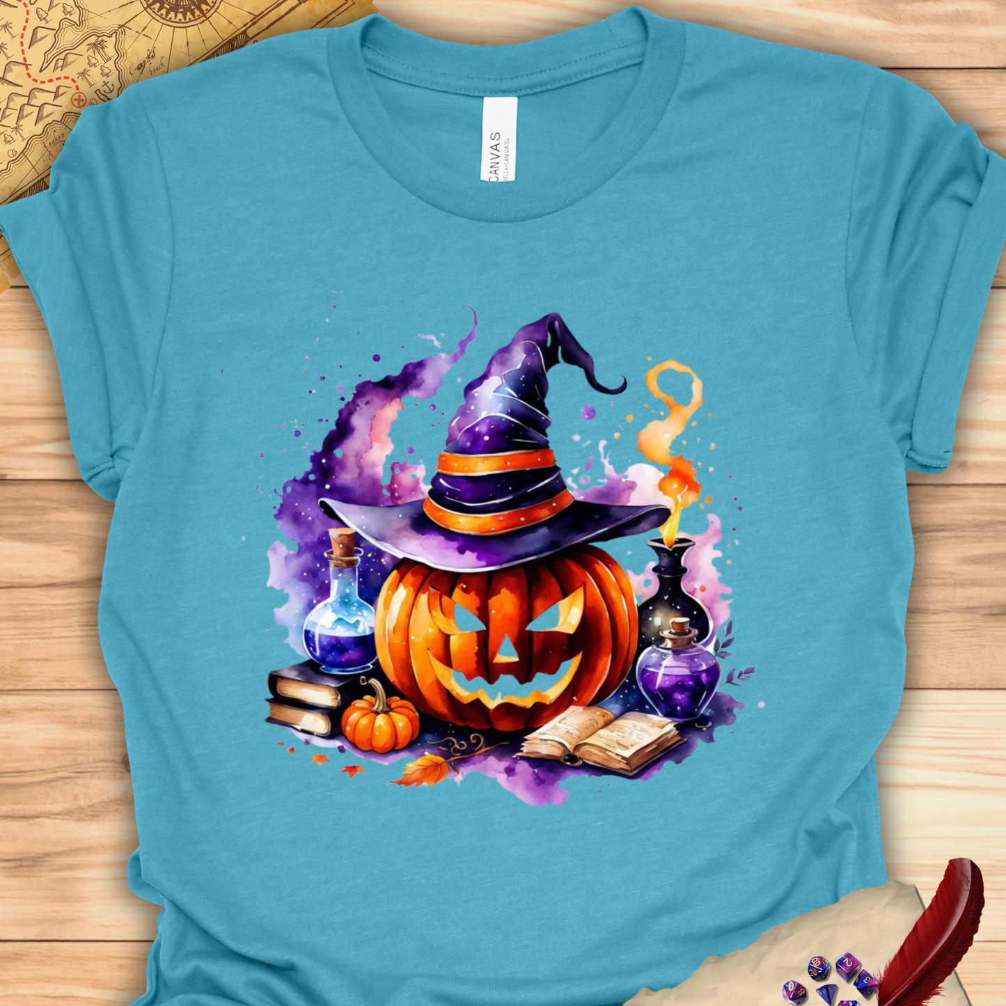 Pumpkin with Witches Hat