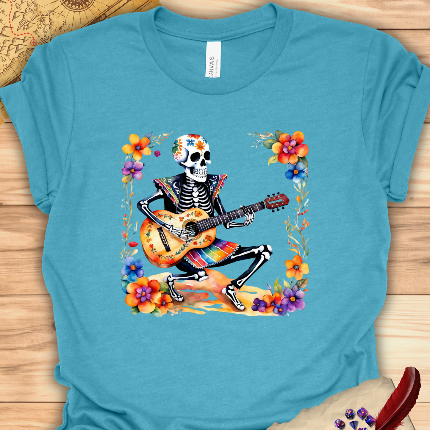 Día de los Muertos bard - Day of the Dead T-shirt