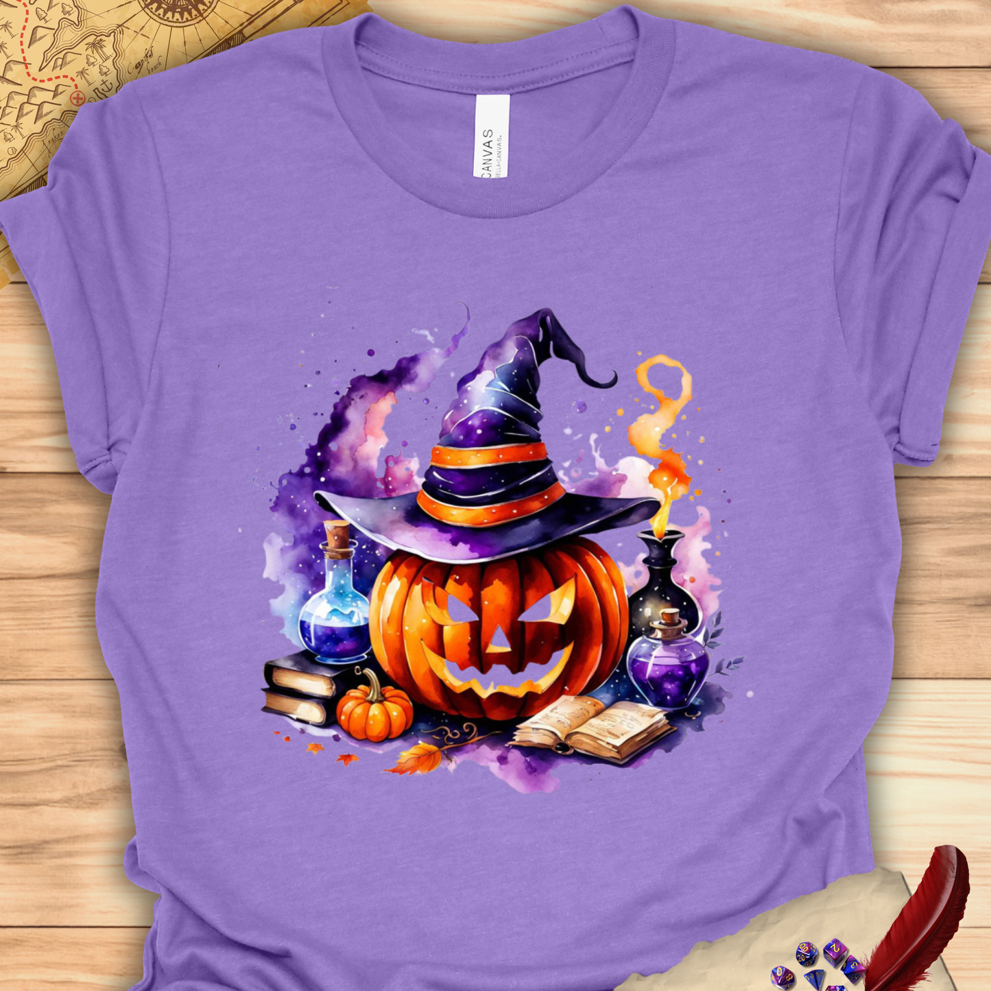 Pumpkin with Witches Hat