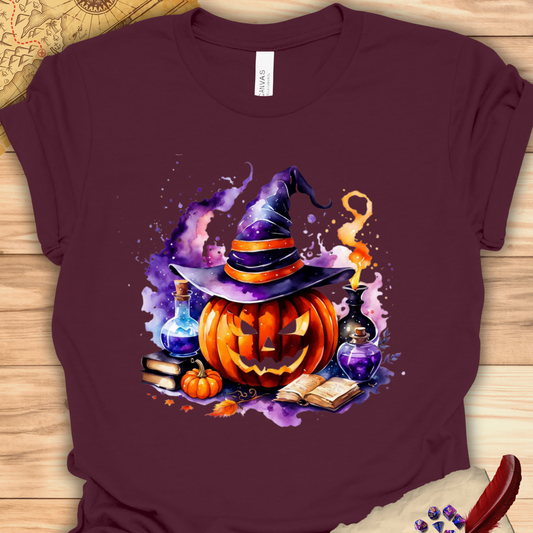 Pumpkin with Witches Hat