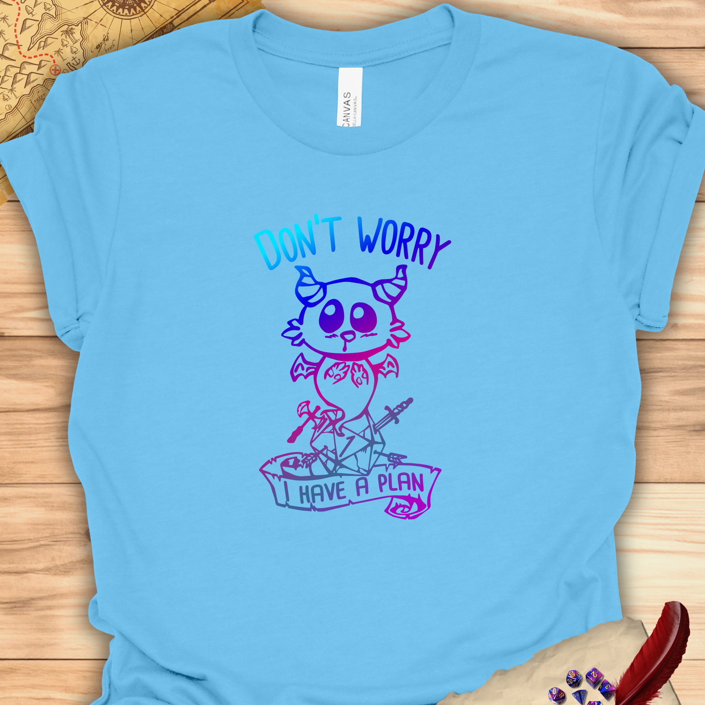 Don't worry I have a plan - Carme T-shirt Multicolour purple