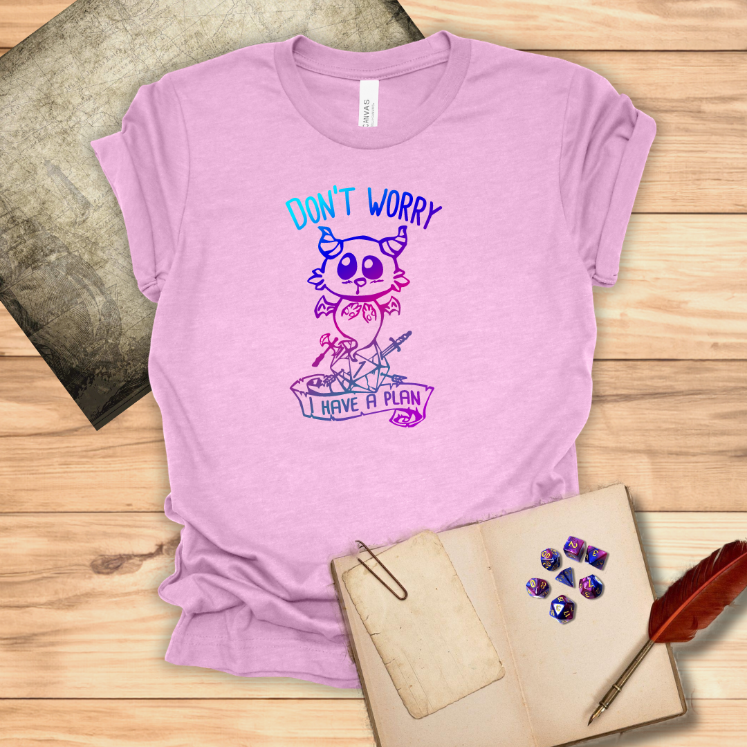 Don't worry I have a plan - Carme T-shirt Multicolour purple