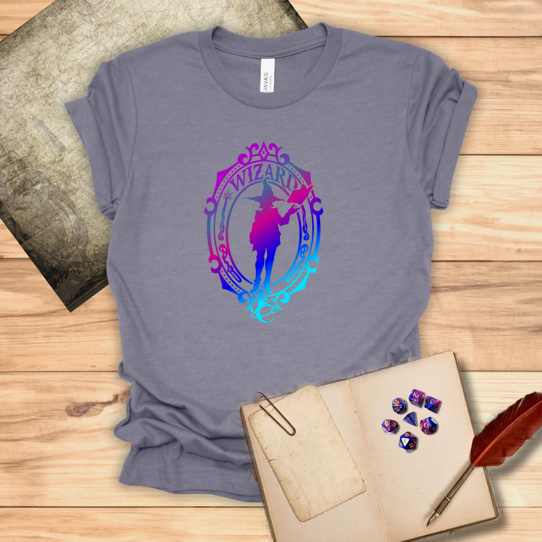 Wizard Emblem - T-Shirt Multicolour purple