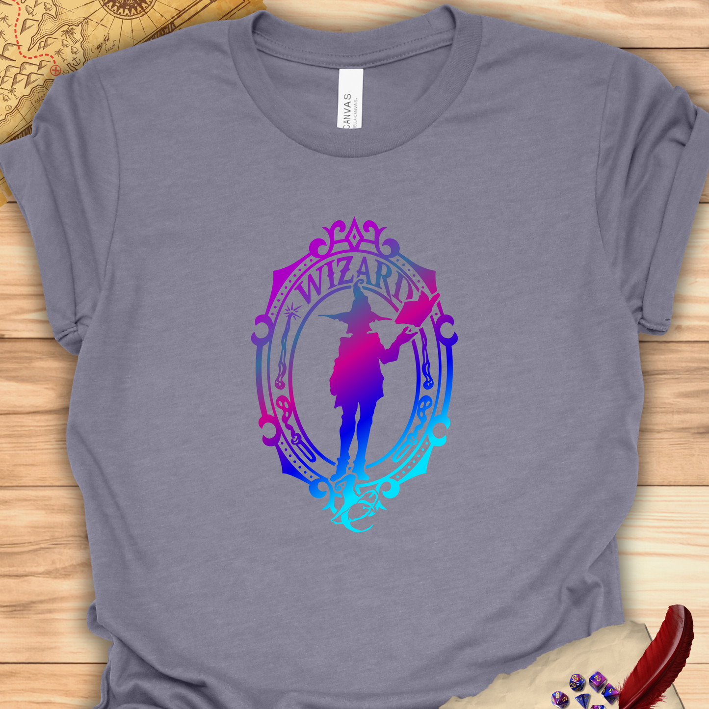 Wizard Emblem - T-Shirt Multicolour purple