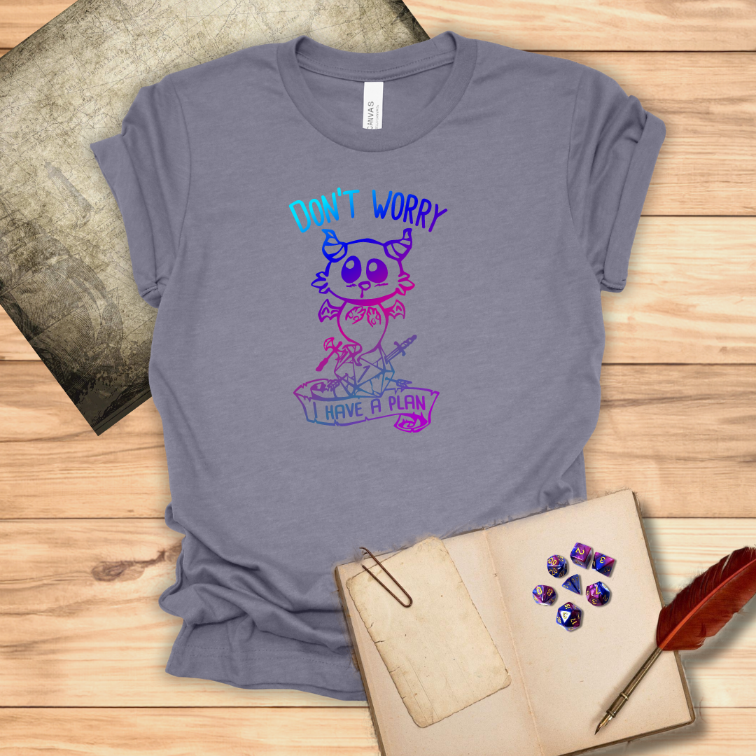 Don't worry I have a plan - Carme T-shirt Multicolour purple